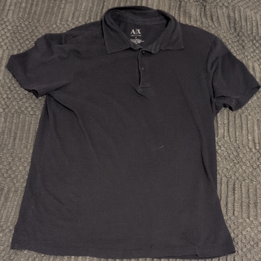 Armani Size Small Polo Tee - Black